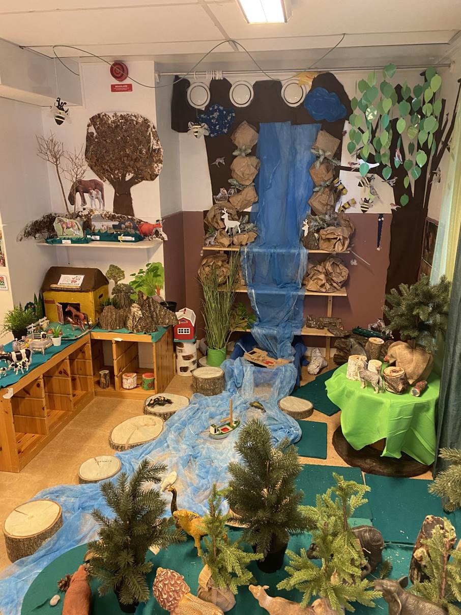 Lekhörna natur och djur på avdelningen Humlan